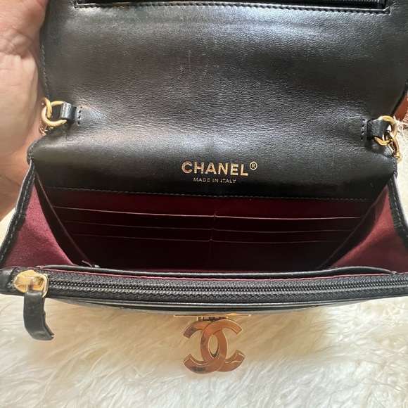 Vintage Chanel Golden Class WOC black lambskin quilted leather. - Picture 8 of 16